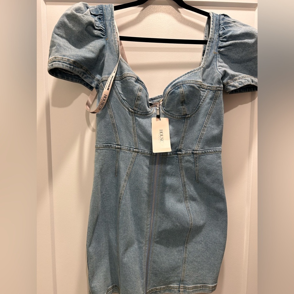 House of CB Denim dress - L'´OPERA PALE DENIM CORSET DRESS